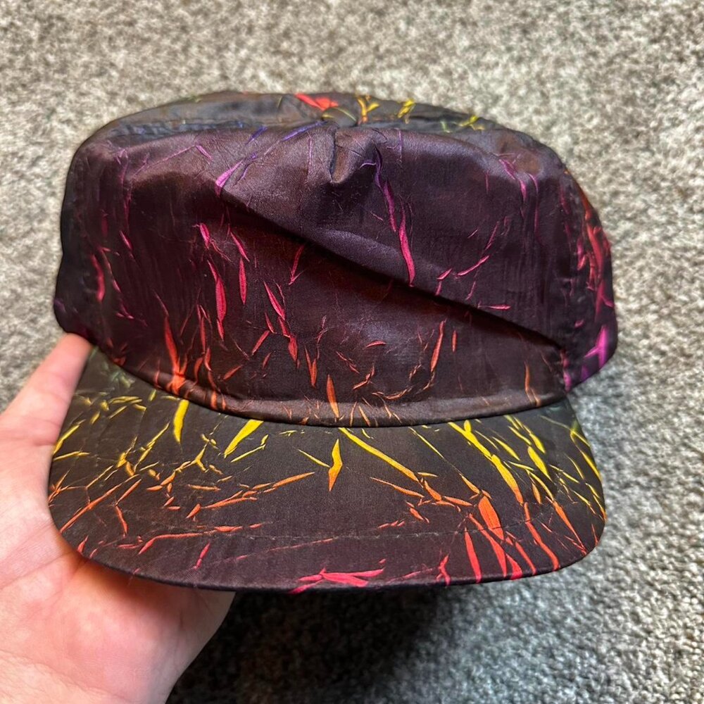 Vintage 90s Rip Tie Dye Plain Blank Hat‎ Snapback Cap Adjustable Rope Trucker